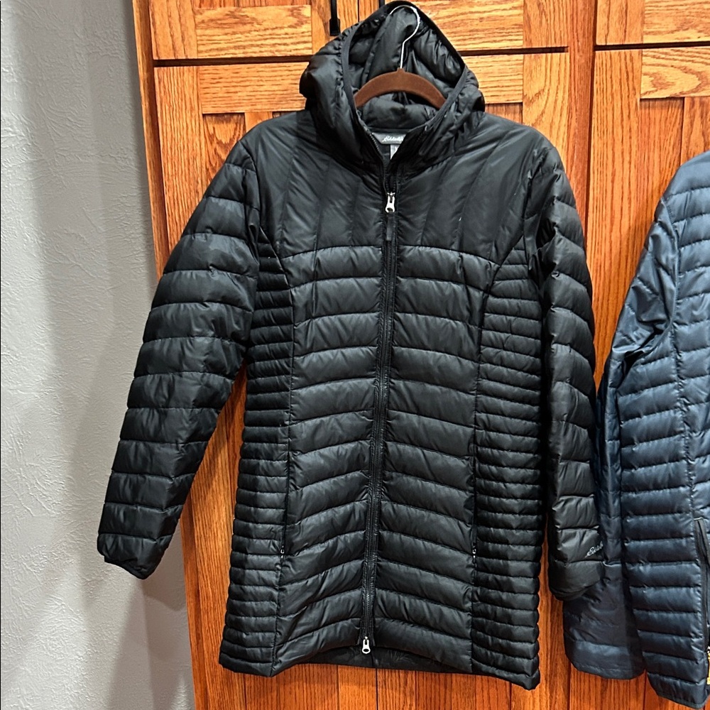 Eddie Bauer Womens Large Micro Light Hooded Parka